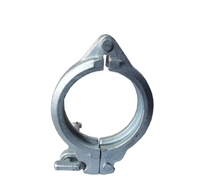 Collier de serrage à raccord rapide pour pompe à béton à double tuyau en acier robuste, personnalisation OEM/ODM, finition zinc argentée, taille 125 mm, garantie 1 an