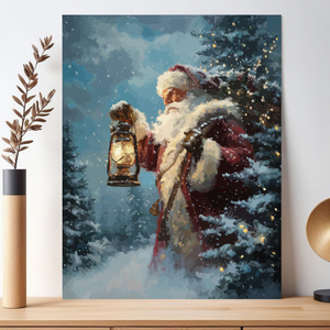 CHENISTORY <span class=keywords><strong>Peinture</strong></span> par numéros DIY, image du Père Noël sur numéros, cadeau de Noël, <span class=keywords><strong>peinture</strong></span> acrylique, décoration murale artisanale - Product Image 2