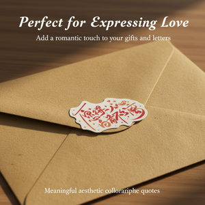 Pegatinas de vinilo con frases románticas de amor en degradado, impermeables, con la cita: "Deseo encontrar el corazón de una persona y envejecer juntos" - Product Image 4