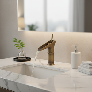 Classic Deck Mounted Cascata Lavandino Rubinetto Del Bagno <span class=keywords><strong>bronzo</strong></span> <span class=keywords><strong>Antico</strong></span> Bacino Calda e Fredda Miscelatore Acqua di Rubinetto S-8007 - Product Image 2