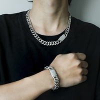Collier en argent sterling 925, chaîne à maillons, collier pour homme, chaîne cubaine en argent 925, chaîne à maillons, collier pour homme en argent 925