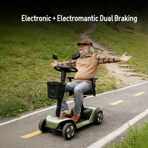 Scooter de Movilidad de 4 Ruedas, Plegable, de Aleación de Aluminio, Batería de Litio de 36V 500W, NFC Inteligente, Eléctrico <span class=keywords><strong>para</strong></span> Personas Mayores, de Fábrica - Product Image 3