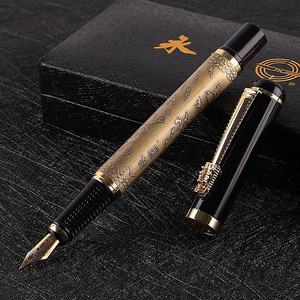 Pluma Estilográfica de Lujo <span class=keywords><strong>para</strong></span> Hombre, Marca China, Diseño de Dragón, Metal, con Clip y Punta Dorada - Product Image 4