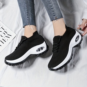 Femmes respirant coussin d'air course baskets volant tissage marche Style chaussures de sport tissu supérieur livraison directe <span class=keywords><strong>pas</strong></span> <span class=keywords><strong>cher</strong></span> prix - Product Image 2