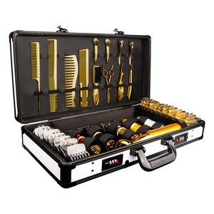 Valigetta Professionale da Barbiere in Metallo, Organizzatore Portatile in Alluminio, Custodia per Attrezzi da Barbiere con Password per Salone, Grande, Colore Oro - Product Image 3