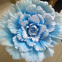 Dekorasi Bunga Pernikahan Besar, Bunga Peony Beludru untuk Jendela, Bunga Peony Buatan Raksasa
