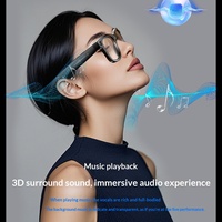 Lunettes Intelligentes W610 AI avec Assistant Vocal, Contrôle Tactile, Reconnaissance d'Objets par Photo pour Musique, Enregistrement d'Appels et Caméra