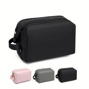 Bolsa de Cosméticos de Viaje - Material Resistente y Práctico, Repelente al Agua, Cierre de Cremallera, Estilo Casual, Correa de Mano Ecológica - Product Image 3
