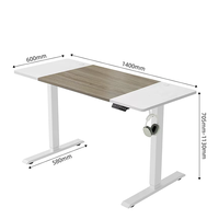 Bureau debout électrique à double moteur réglable en hauteur pour poste de travail informatique à domicile