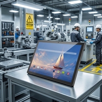 Nuevo Monitor Táctil Industrial Portátil Delgado de 10.1 Pulgadas ODM/OEM, Pantalla IPS LCD Android, USB/HD Serial 1920x1080, Metálico, con Certificación RoHS