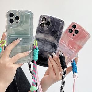 2024 diseño buen precio correa cruzada funda de teléfono móvil para <span class=keywords><strong>iPhone</strong></span> <span class=keywords><strong>X</strong></span> XS XR XS <span class=keywords><strong>Max</strong></span> 11 12 13 14 <span class=keywords><strong>Pro</strong></span> con cinturón niñas - Product Image 1