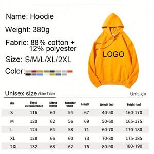 Sweat-shirts personnalisés avec logo 380 GSM, sweats à capuche personnalisés, sweat-shirts de sport d'extérieur, survêtements de haute qualité, sweats à capuche épais pour impression - Product Image 2