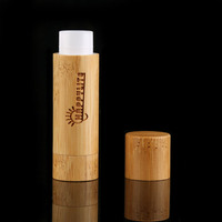 Tube de baume à lèvres en bambou de 4,5 g en gros, conteneur vide pour rouge à lèvres avec insert en plastique pour emballage cosmétique personnalisé