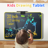 Tableaux à dessin électroniques numériques pour enfants de 20 pouces Grand écran Bonne qualité Tapis à dessin pour enfants Planche à gribouiller avec clé de verrouillage