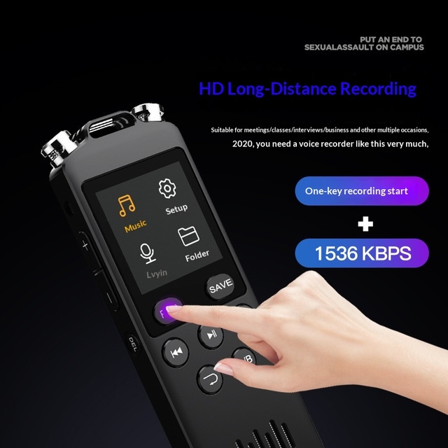 1536kbps Digital HD Voice Recorder Conference Student Multi-country Hot-selling Portable Zinc Alloy Model TF-32 USB 2.0 MP3/WAV