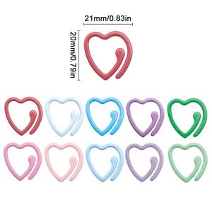 Marcadores de Punto Metálicos en Forma de Mini Corazón Coloridos, Ecológicos y Duraderos, Accesorios para Ganchillo y Suministros de Tejido, Herramientas DIY - Product Image 4