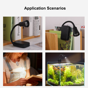 Lámpara de Clip Ajustable con Luz Concentrada/Difusa, Recargable por USB/Tipo-C, ABS, 3 Temperaturas de Color, LED Regulable, Mini Linterna, Luz Nocturna para Lectura - Product Image 3