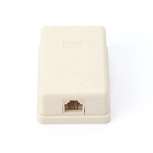 Lulink Cat3 UTP Caja de teléfono de bajo voltaje 623K Puerto único 6P2C Jack Superficie Producto de telecomunicaciones 55*50*22mm - Product Image 1