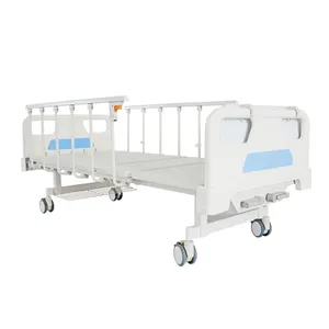 ABS bedhead telaio in acciaio due funzioni manovella manuale letto di ospedale fabbrica diretta nella città di HENGSHUI con il prezzo a buon mercato