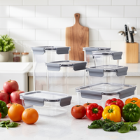Boîte à lunch réutilisable, écologique, à un seul niveau, sans BPA, avec couvercle en plastique pour enfants
