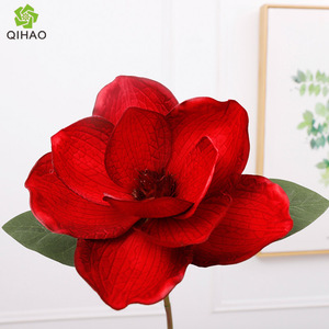 Fleur artificielle de magnolia rose en plastique, haute simulation, pour décoration intérieure et accessoires de mariage - Product Image 2