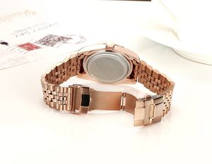 Montre à cadran WYGICOO en acier inoxydable pour femmes, montre Epoch pour femmes, montre en or rose pour femmes - Product Image 5
