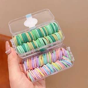 60PC Box Pack High Elastic color <span class=keywords><strong>lazos</strong></span> para el cabello caja colorida bebé bandas para el cabello Accesorios - Product Image 6