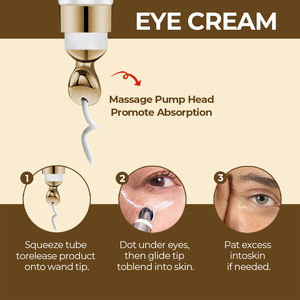 Oem Vegan Tube d'Applicateur de Crème pour les Yeux <span class=keywords><strong>Anti</strong></span>-poches Enlèvement des Poches <span class=keywords><strong>Anti</strong></span>-âge Caféine Crème Sous les Yeux Avec Applicateur de Massage - Product Image 3