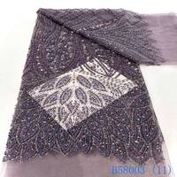 Robes de mariée de luxe avec dentelle française brodée tissu de dentelle Guipure de luxe tissu à paillettes pour robe de mariée
