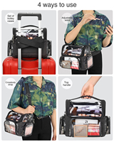Relavel – trousse à cosmétiques noire de très grande capacité, sac de rangement imperméable et Portable pour artistes et porte-pinceau de maquillage