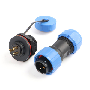 Connettore Automobilistico <span class=keywords><strong>SP17</strong></span> a 2/3/4/5/7/9 Pin, Spina Aviazione con Fissaggio Frontale, 5A 10A - Product Image 1