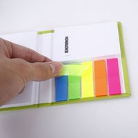 Bloc-notes autocollant à couverture rigide en gros, avec logo, pour l'école et le bureau