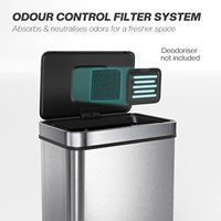 Poubelle de recyclage 13 gallons, design compact, anti-odeurs, conforme à la norme REACH, pour restaurant