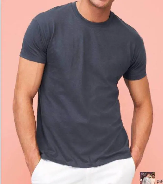 % 100% pamuk geri dönüşümlü organik pamuk yuvarlak yakalı ucuz adam t shirt