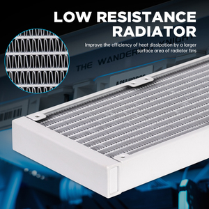 Système de refroidissement liquide pour CPU avec <span class=keywords><strong>radiateur</strong></span> de 360 mm, double pompe, roulement à fluide, ARGB, capacité thermique de 330 W, faible <span class=keywords><strong>bruit</strong></span>, haut <span class=keywords><strong>d</strong></span>ébit - Product Image 3