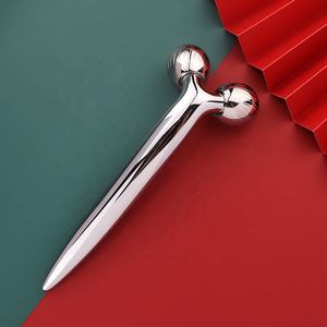 Vẻ đẹp công cụ cơ thể da nâng mỏng thép không gỉ làm mát quả bóng Massager 3D V mặt băng con lăn <span class=keywords><strong>massage</strong></span> mặt máy - Product Image 3