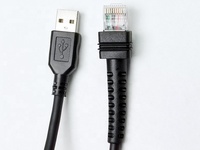 SOTESIN Kabel Data USB 3M, Pemindai Kode Batang Melingkar Kabel Spiral Keriting untuk Datalogic PD8330 PD9530 PD9531 PM9500