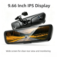 Caméra embarquée 4K avec streaming, rétroviseur intelligent, double canal avant et arrière, enregistreur vidéo de voiture spécifique au véhicule, vente en gros, FCC
