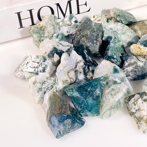 Wholesale Natural Crystal Bulk Healing Stone <strong>Rough</strong> Stone Raw Crystal <strong>Rough</strong> <strong>Green</strong> Moss <strong>Agate</strong> for Home Decoration - Product Image 4