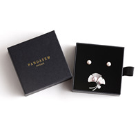 Boîtes à bijoux personnalisées PandaSew avec logo imprimé, ensembles de boîtes cadeaux pour bagues, pendentifs, emballages, présentoirs
