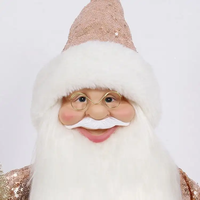 Père Noël de haute qualité, décoration de Noël de 45 cm grandeur nature, avec tissu à paillettes, design spécial, tissu + plastique, marque SOTE