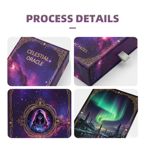 <span class=keywords><strong>Carte</strong></span> Oracolo Personalizzate con Bordo Dorato, Certificate REACH CPSIA ICTI FSC, Ecologiche, con Verniciatura Lucida per Meditazione e Benessere Familiare - Product Image 3