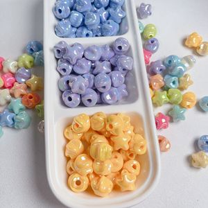 Perline Acriliche a Forma di Macaron e Stella a Cinque Punte, Dipinte UV, con Foro Dritto, per Creazione Fai-da-Te di Cinghie per Telefono, Portachiavi e Accessori per Gioielli - Product Image 3