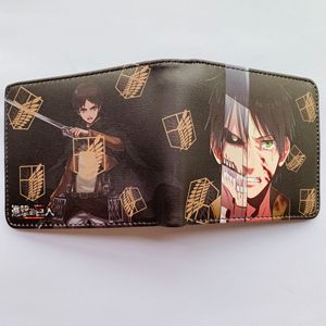 Portefeuille court en PU de haute qualité, 28 couleurs, anime AOT Titan Eren Jaeger Yeager, comme cadeau promotionnel - Product Image 2