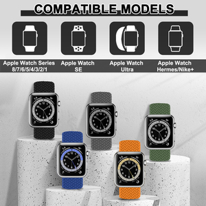 Bracelets de montre tressés pour <span class=keywords><strong>Apple</strong></span> <span class=keywords><strong>Watch</strong></span> Series 11 10 9 8 7 6 5 4 3 <span class=keywords><strong>SE</strong></span> Ultra 3 2 1 pour femmes et hommes, bracelet <span class=keywords><strong>Apple</strong></span> <span class=keywords><strong>Watch</strong></span> - Product Image 3