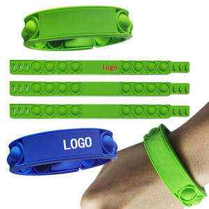 Custom Logo Eco-Friendly Silicone Pop It Wristband Camouflage Print Fidget Toy for Stress Relief and Event <b>Promotions</b> - Product Image 2