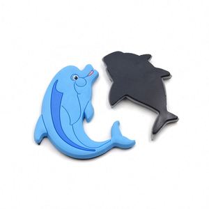 Imanes de Refrigerador con Revestimiento de Goma, Delfines, Peces, Animales Marinos Kawaii, Dibujos Animados, Imán de PVC de Goma Suave para Refrigerador - Product Image 4