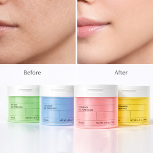 Discos de Tónico en Gel, 60 Unidades, Colágeno, Cera Nol Vita, Niacinamida, Algas Marinas, Hidratantes, Refrescantes, Reductores de Poros, Cuadrados, para el Cuidado Facial - Product Image 5