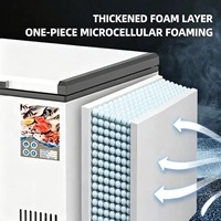 Congélateur coffre commercial YUANDA à refroidissement direct, vertical, mécanique, pour supermarché, à vendre