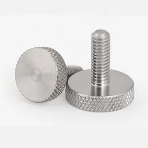 304 Stainless Steel GB835 M3 M4 M5 M6 M8 M10 Thumb Knob Bolt Hand Twist Adjusted Large Flat Big Head Knurled Screws